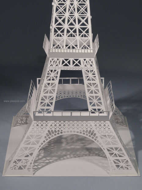 La Torre De Eiffel Pop Up Tarjeta Origami Arquitectura Kirigami Askix