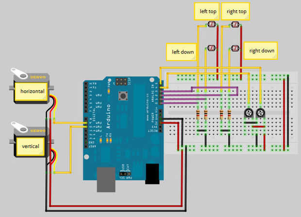 Seguidor Solar De Arduino Paso 4 Los Circuitos Askix