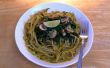 Curry verde tailandés Pesto espaguetis - vegano y libre de Gluten