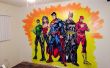 How to paint The Justice League Mural