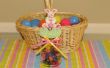 Tarro de caramelos de conejito de Pascua decoración de arcilla seca de aire