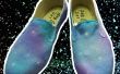 Galaxia DIY zapatos pintura con Spray acrílico casera