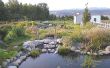 Corriente de jardín - construir una corriente o un arroyo Natural, filtro para estanque