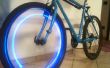 Azul la rueda de la bici del LED