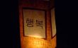 Luminarias de papel de carácter Coreano