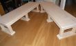 Sólido madera banco/mesa de centro