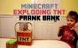 Minecraft explosión TNT broma Banco (transferencia de la imagen de madera de la impresora)
