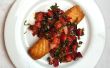 Salmón crujiente con Salsa de albahaca fresa (en menos de 20 minutos)
