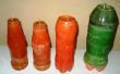 Reutilizar botellas de plástico y velas viejas para hacer nuevas velas