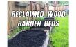 Levantó camas de jardín (y más) de madera reclamado