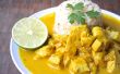 Curry de pollo y leche de coco