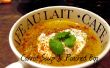 Al curry de zanahoria & Corainder sopa con un huevo escalfado