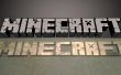 3D quemado/tallado madera logotipo de Minecraft