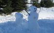 Calvin y Hobbes cañón de nieve y muñeco de nieve
