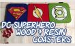 Posavasos de resina de madera del superhéroe de DC &