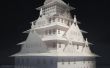 El castillo de Osaka pop-up tarjeta Kirigami Origamic Architecture
