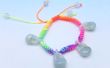 Ideas de regalos caseros - DIY arco iris cerradura en forma de Jade encantos pulsera para niños
