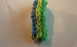C&oacute;mo hacer pulseras de telar solo arco iris Triple