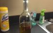 Botella de aceite de oliva de vidrio de botella de vino reciclada