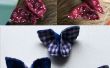 Pinzas de pelo - origami con la tela de la mariposa