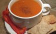 Asado de pimiento rojo y tomate sopa de cero