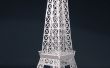 La torre de Eiffel pop-up tarjeta Origami arquitectura Kirigami