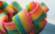 Cómo hacer postre de caramelo del arco iris los tazones de fuente