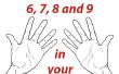 Tablas de multiplicacion de 6, 7, 8 manos de las de at y 9