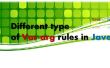 Diversent regla de Var-Args en Java
