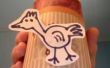 Emulador de pollo con una taza de papel
