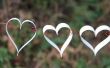 Corazones de papel y alambre