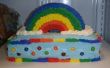 Rainbow cupcakes y torta
