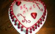 Corazón o ' My Heart - rojo y blanco v-Day Cake