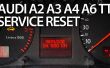 RESET servicio recordatorio en Audi A2, A3, A4, A6, TT