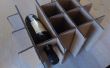 División cartón botella al estante del vino
