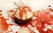 Cristal quebrado de dulces Cupcakes con sangre para Halloween