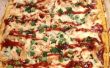 Pizza de pollo BBQ a coliflor corteza