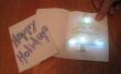 Tarjeta de felicitación con Chibitronics LED de vacaciones