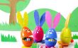 Hacer estos adorables conejitos de plástico huevos de Pascua. 