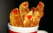 Fritas de San Valentín de tocino y queso