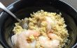 Un pote de camarones y arroz frito en 20 minutos
