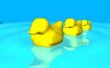 Juego masa, arcilla y molde de cubo de hielo. Un pato arcilla en forma figura o ice cube. 