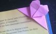 Marcapáginas de Origami corazón