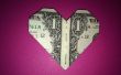 Fácil Dollar Bill Origami corazón