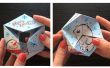 Juguete de papel de caleidociclo con un diseño dibujado a mano