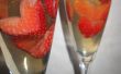 Gelatina de fresas y Champagne