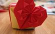 Corazón de origami decorativo simple libro Marque