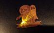 En Techshop - insignia de Halloween de parpadeo LED Laser-corte
