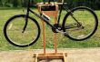 Soporte de bicicleta casero de madera con montaje doble