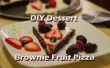 Pizza de frutas de postre DIY Brownie